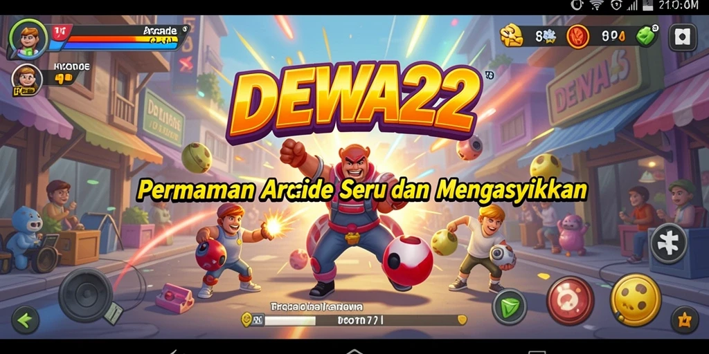 Tampilan antarmuka DEWA22 dengan fitur-fitur Arcade yang menarik.