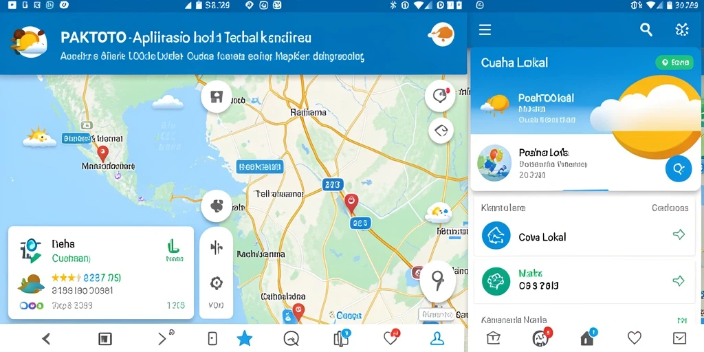 Tampilan antarmuka utama PAKTOTO yang informatif untuk Cuaca Lokal.