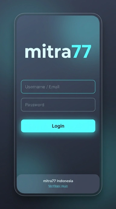 Tampilan halaman login mitra77